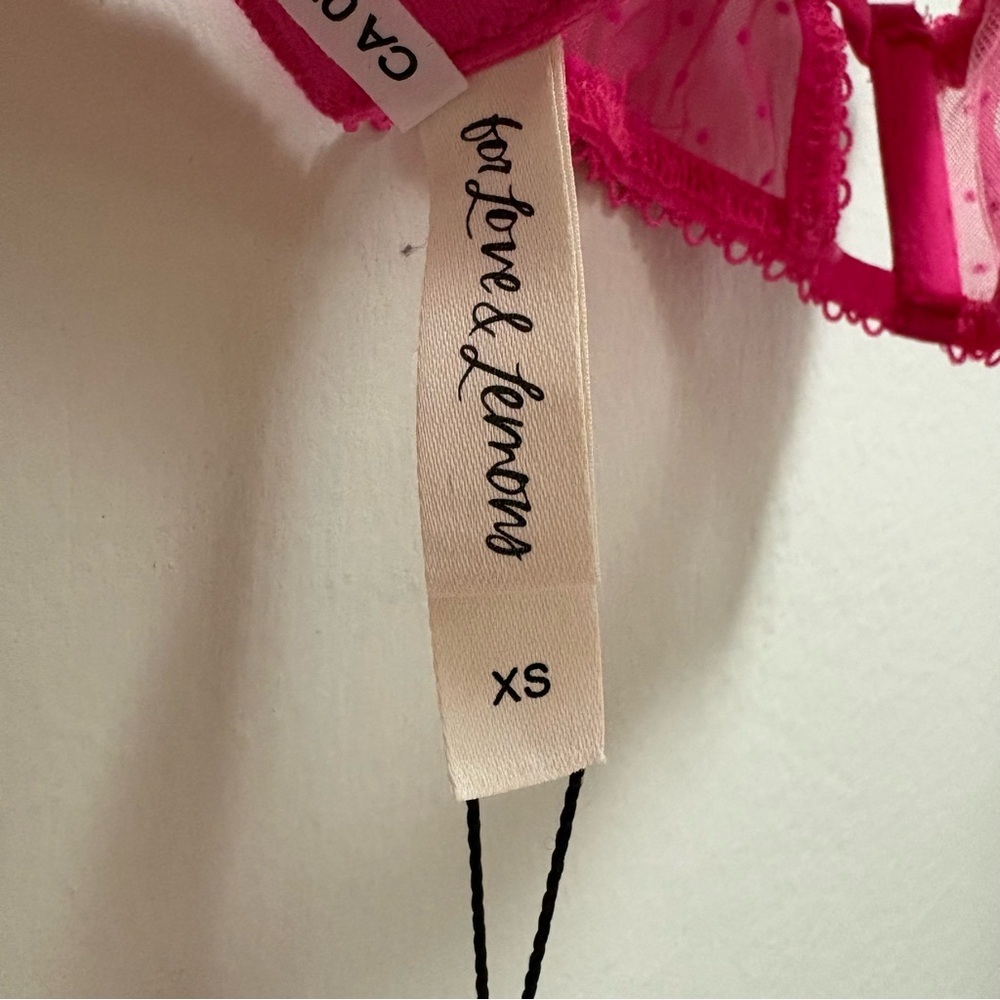 Love & Lemons Luella Underwire Lace Bra XS BNWT Floral Sheer Lingerie Coquette - Picture 8 of 10